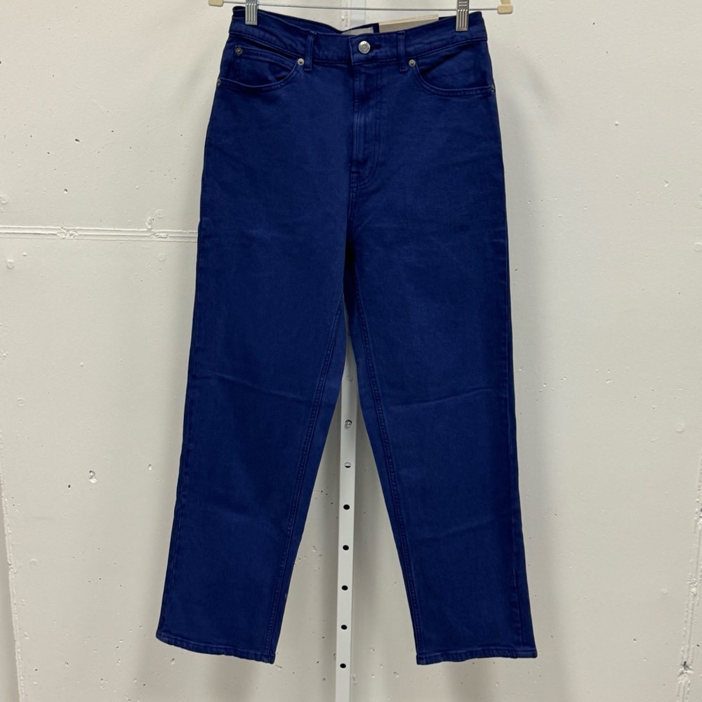 NWT Everlane TALL The Way High Jeans Straight Leg Denim Periwinkle Purple W28